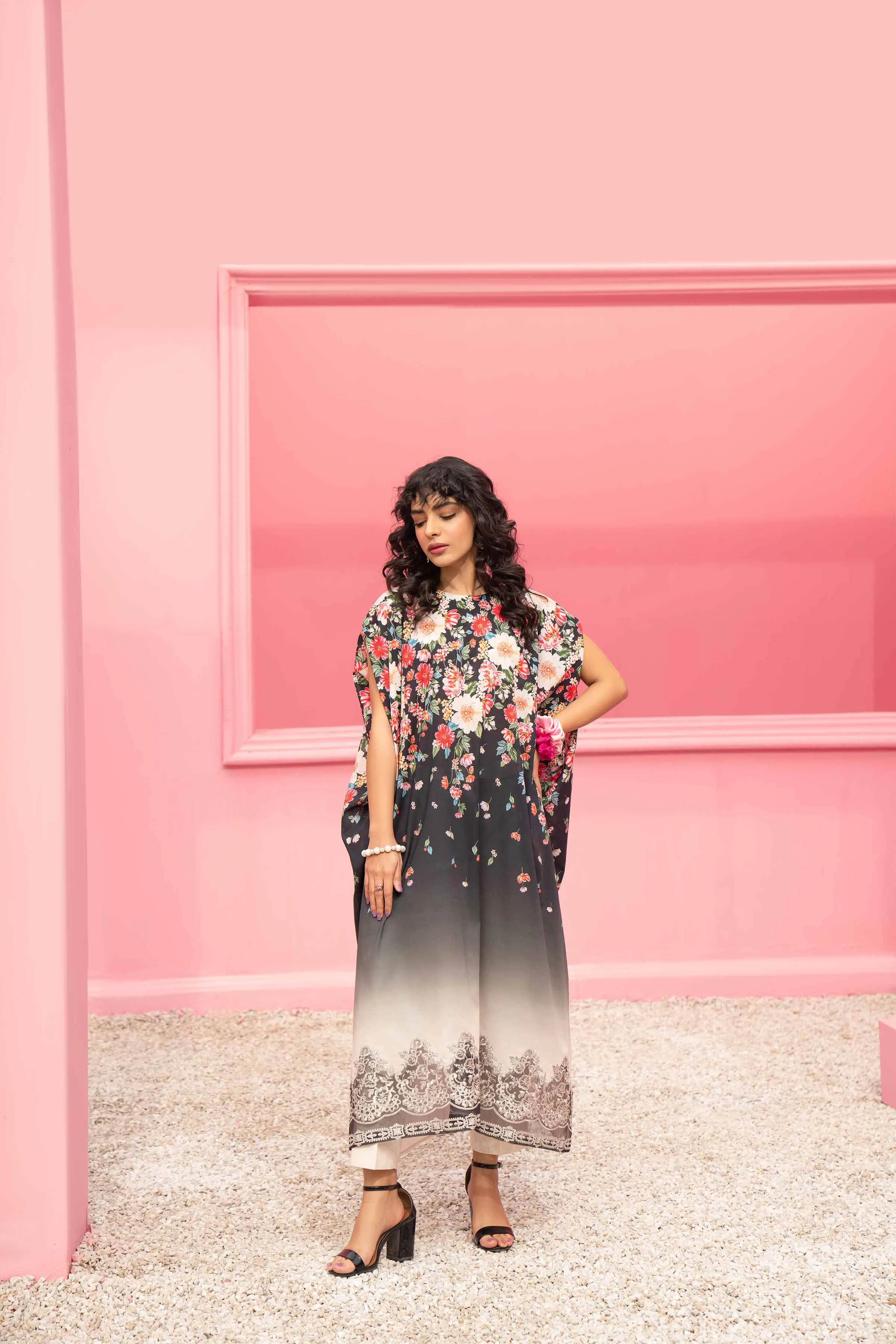 2 Piece - Digital Printed Embroidered Suit - 42401097