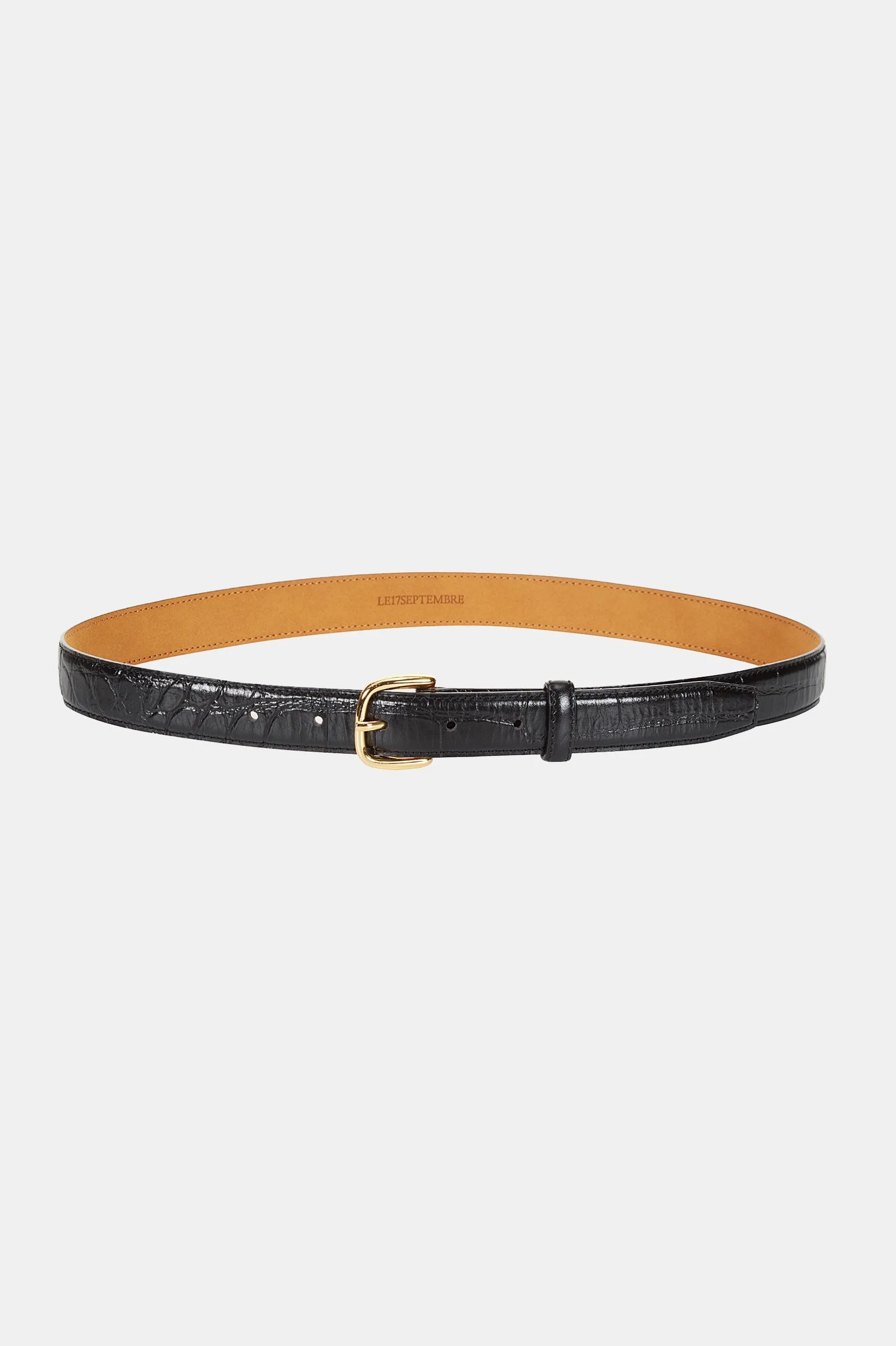 24 Classic Alligator Belt in Black