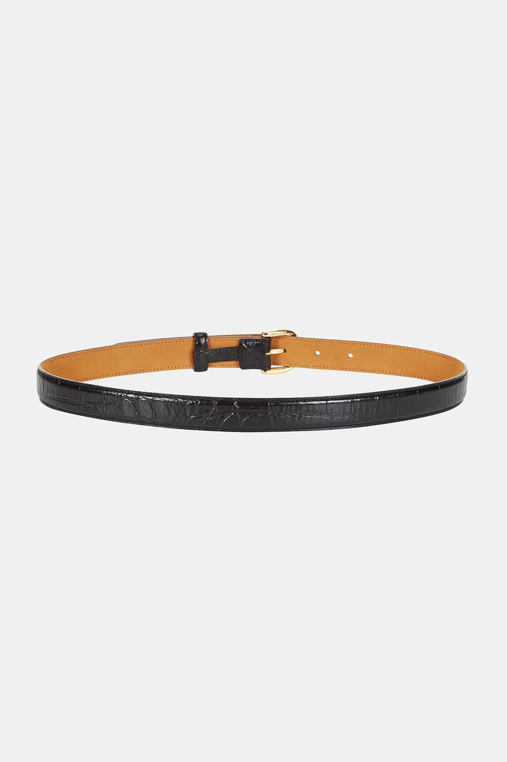 24 Classic Alligator Belt in Black