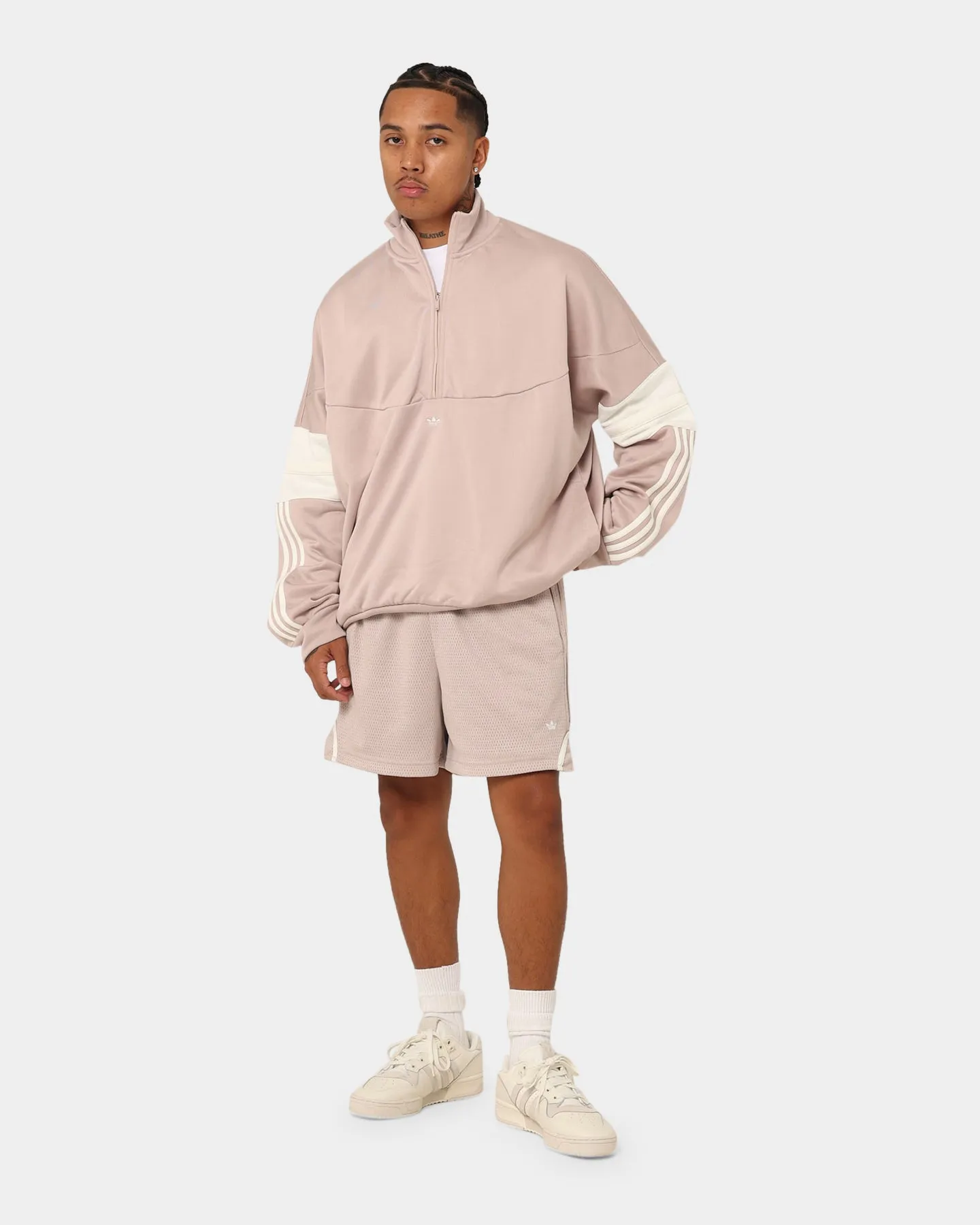 Adidas Basketball Warm Up Jacket Wonder Taupe/Off White