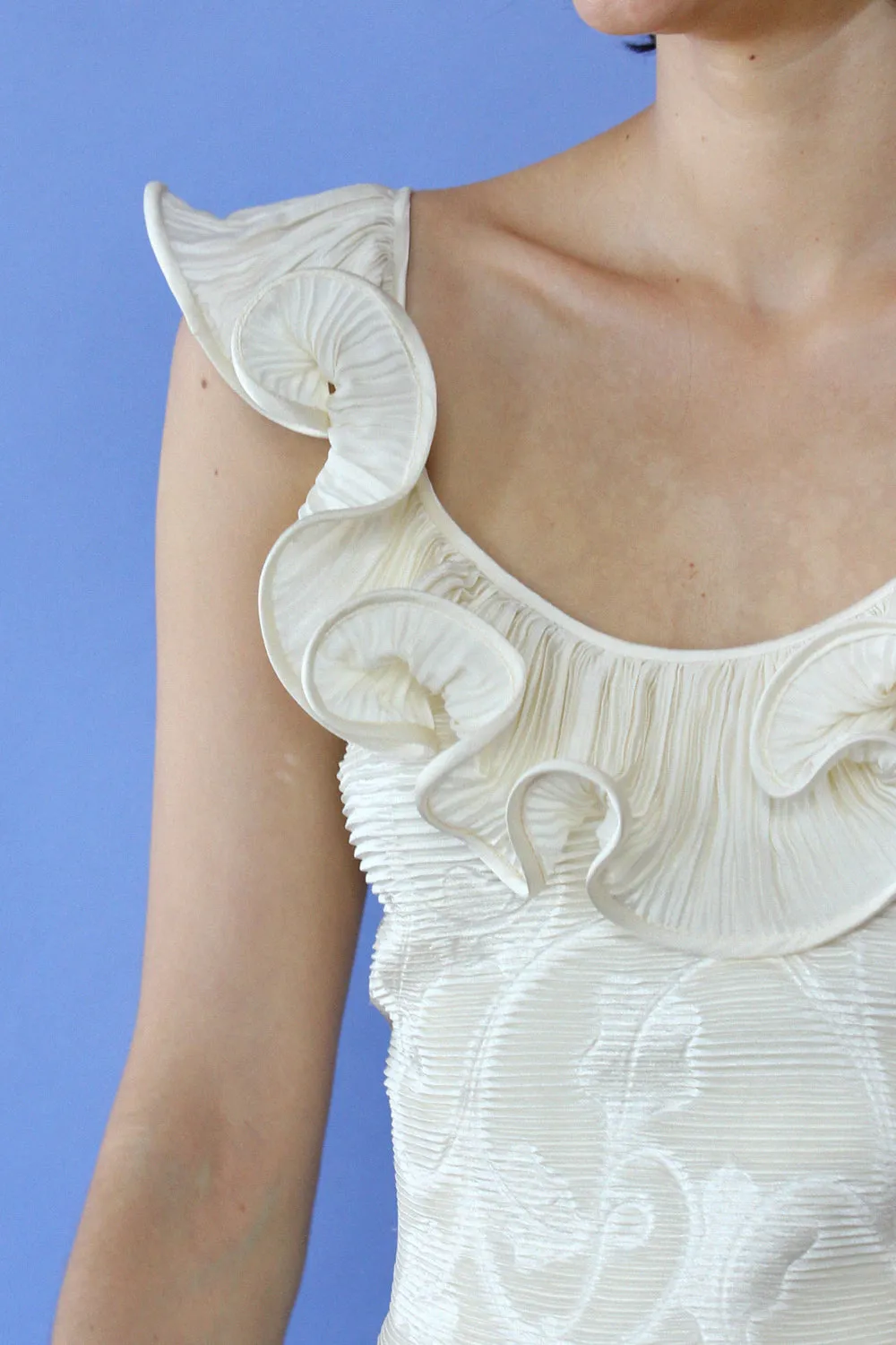 Ana Vanilla Pleat Dress S