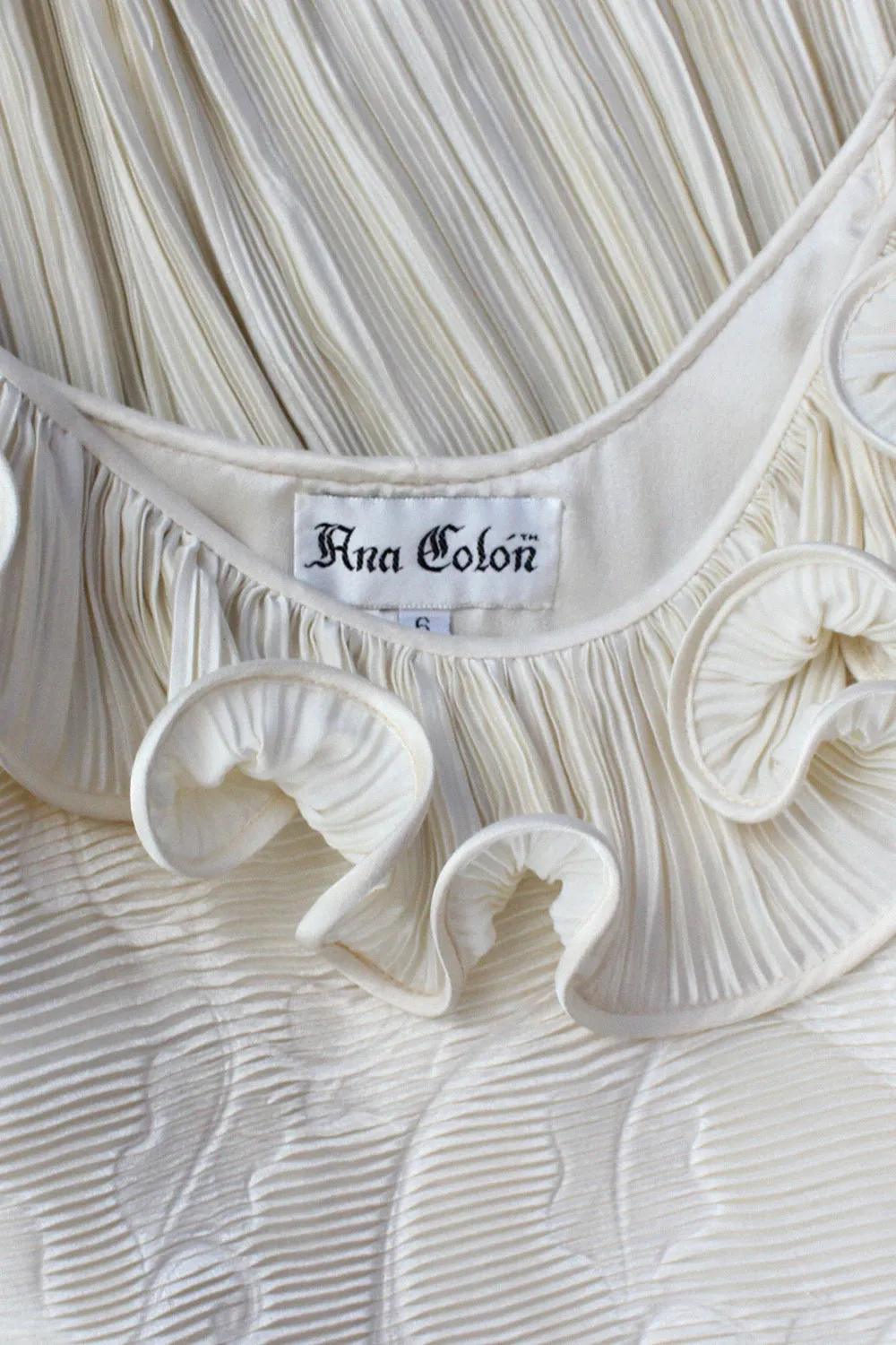 Ana Vanilla Pleat Dress S
