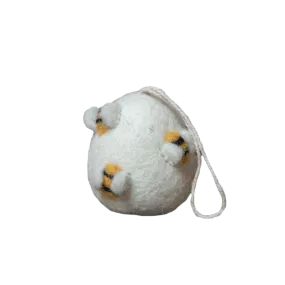 Artisan Easter Egg ornament Bee - White (PREORDER)