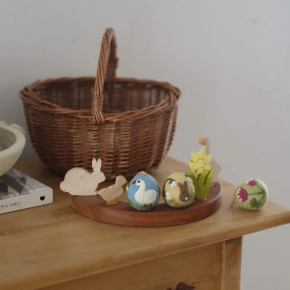 Artisan Easter Egg ornament Bunny Butt - Yellow