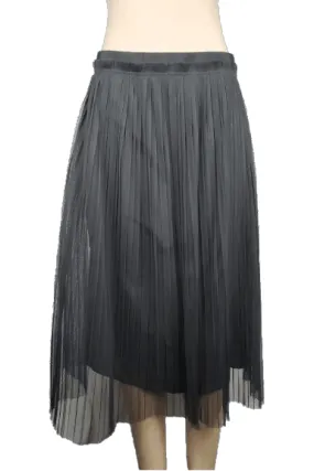 Banana Republic women's chiffon pleated gray skirt size 14