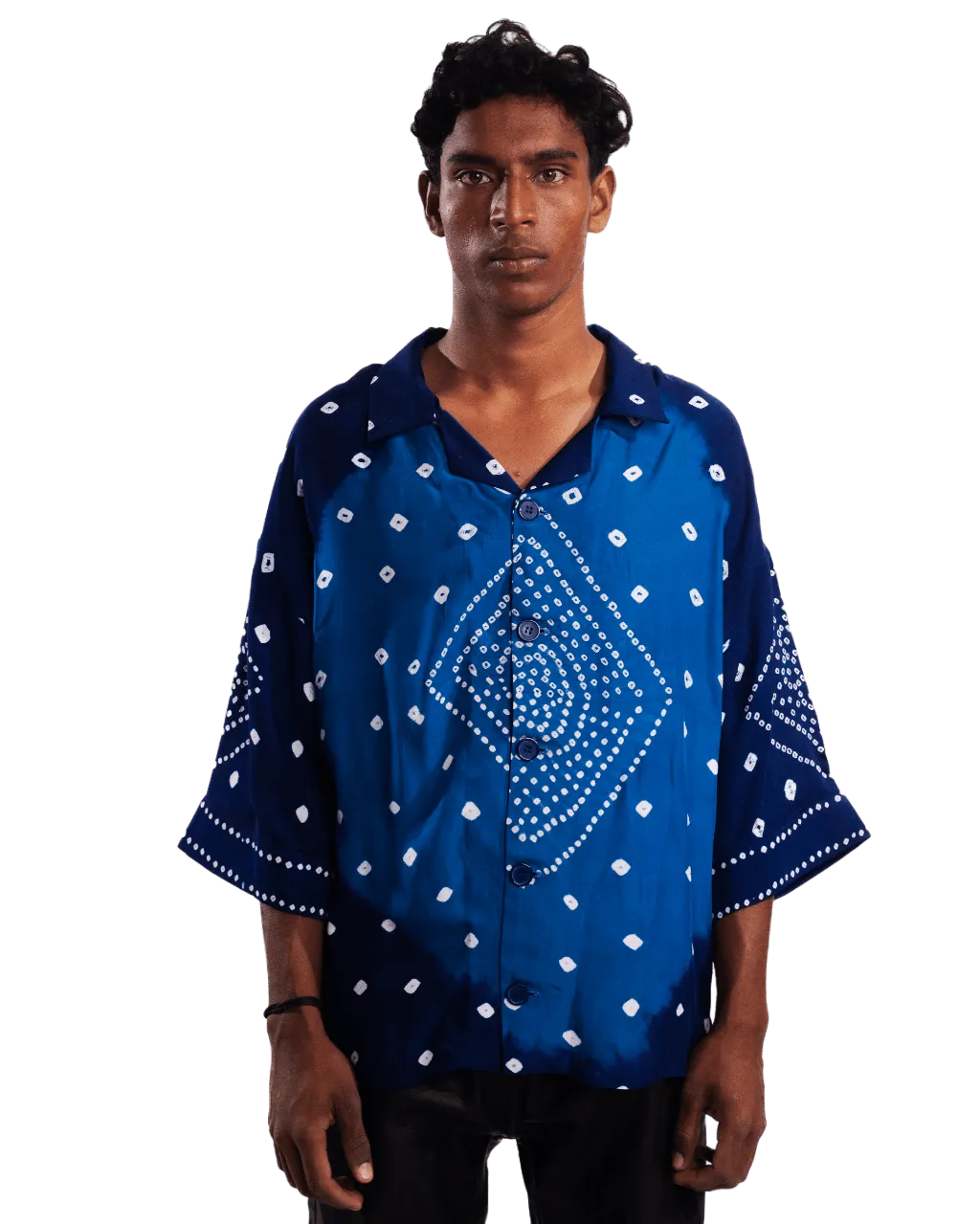 BANDHANI DYED SILK SHIRT