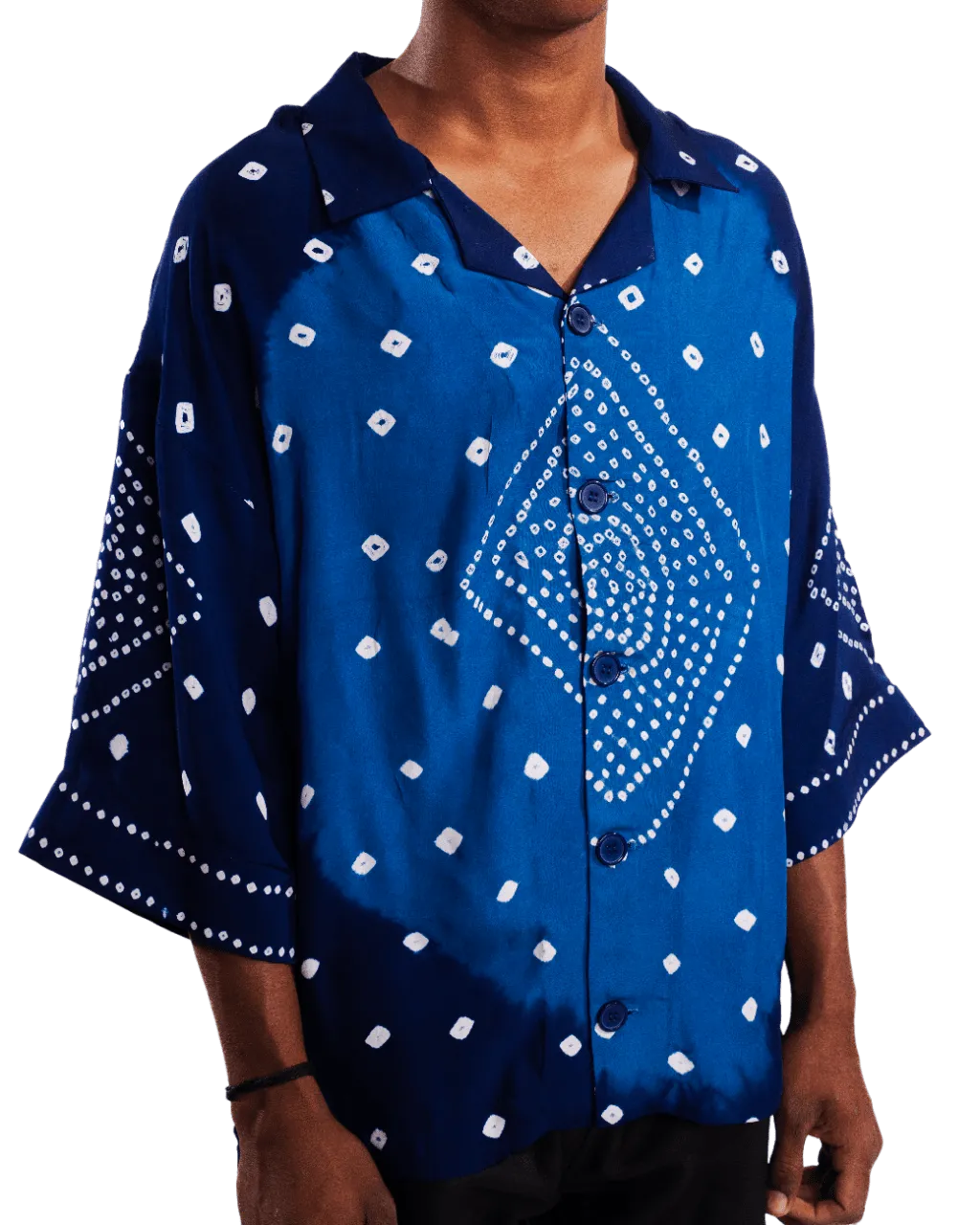 BANDHANI DYED SILK SHIRT