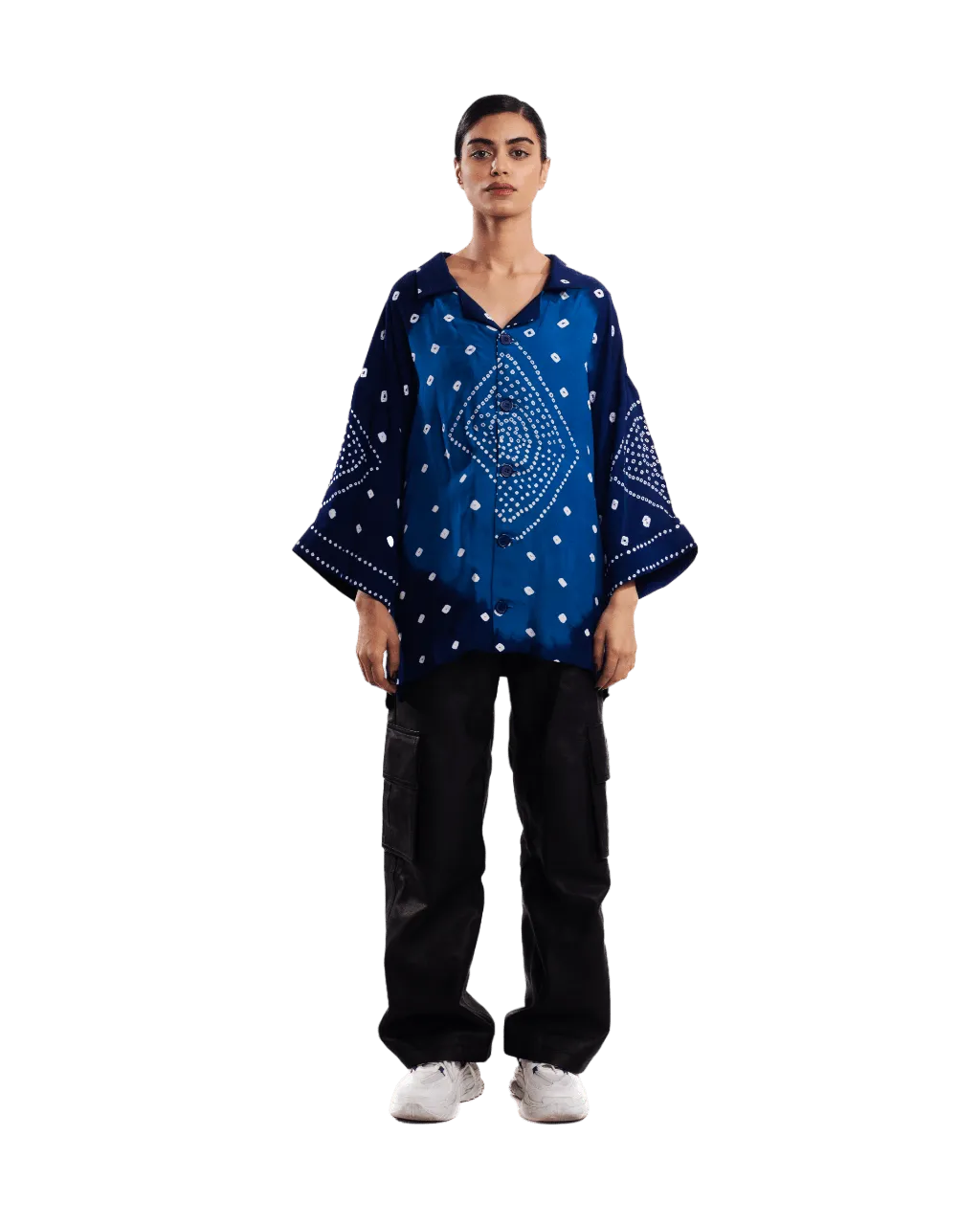 BANDHANI DYED SILK SHIRT