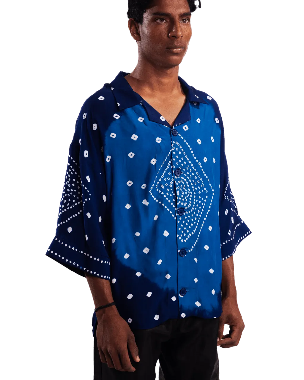 BANDHANI DYED SILK SHIRT