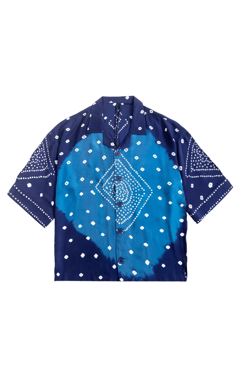 BANDHANI DYED SILK SHIRT