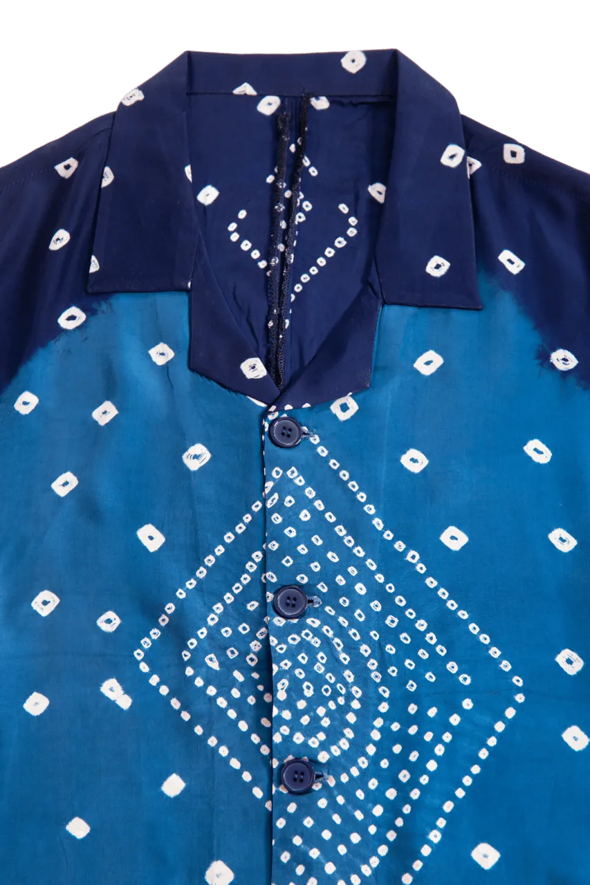 BANDHANI DYED SILK SHIRT