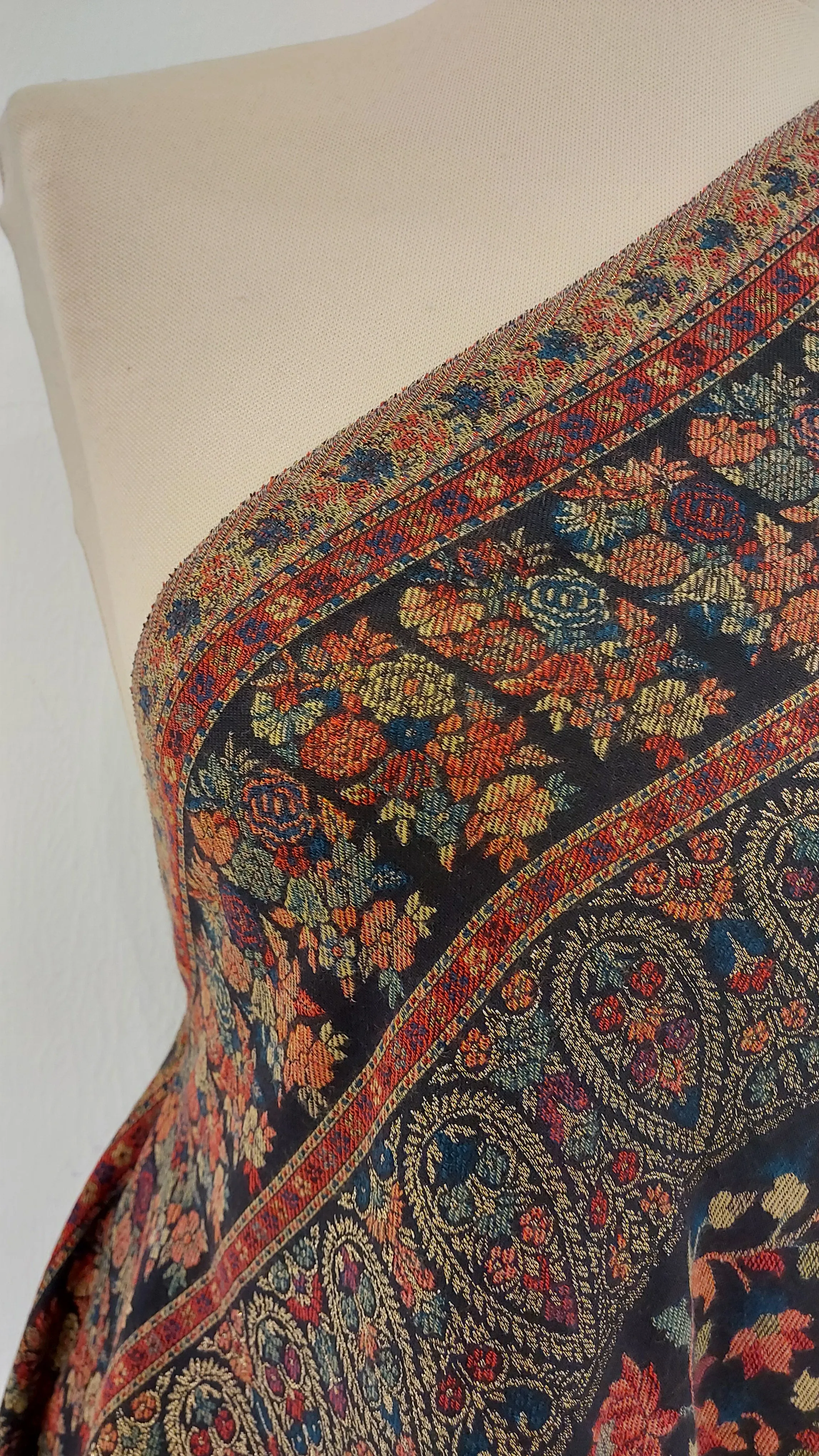 Bhoomi Black Cashmere Shawl