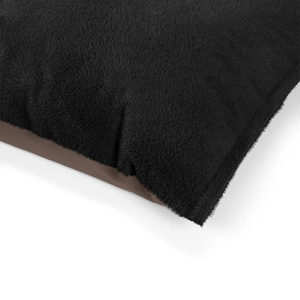 Black Pet Bed, Solid Color Modern Machine-Washable Pet Pillow With Zippers-Printed in USA