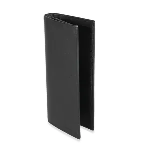 Black Saffiano Long Flap Wallet