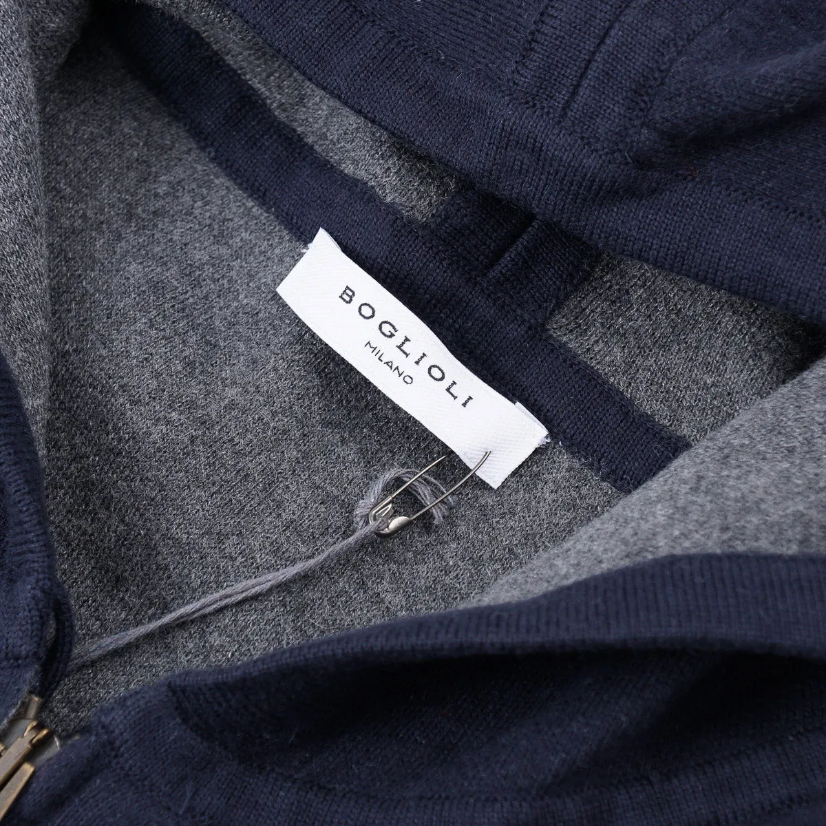 Boglioli Hooded Cotton and Cashmere Sweater