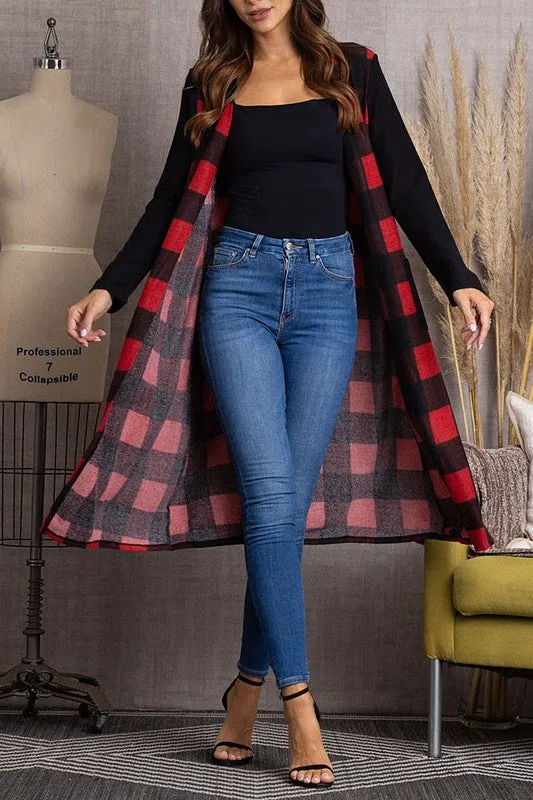 Buffalo Plaid Vest Style- White or Red