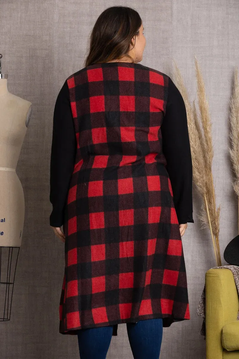 Buffalo Plaid Vest Style- White or Red