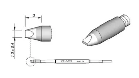 Cartridge Chisel 1.3 x 0.4-10PK