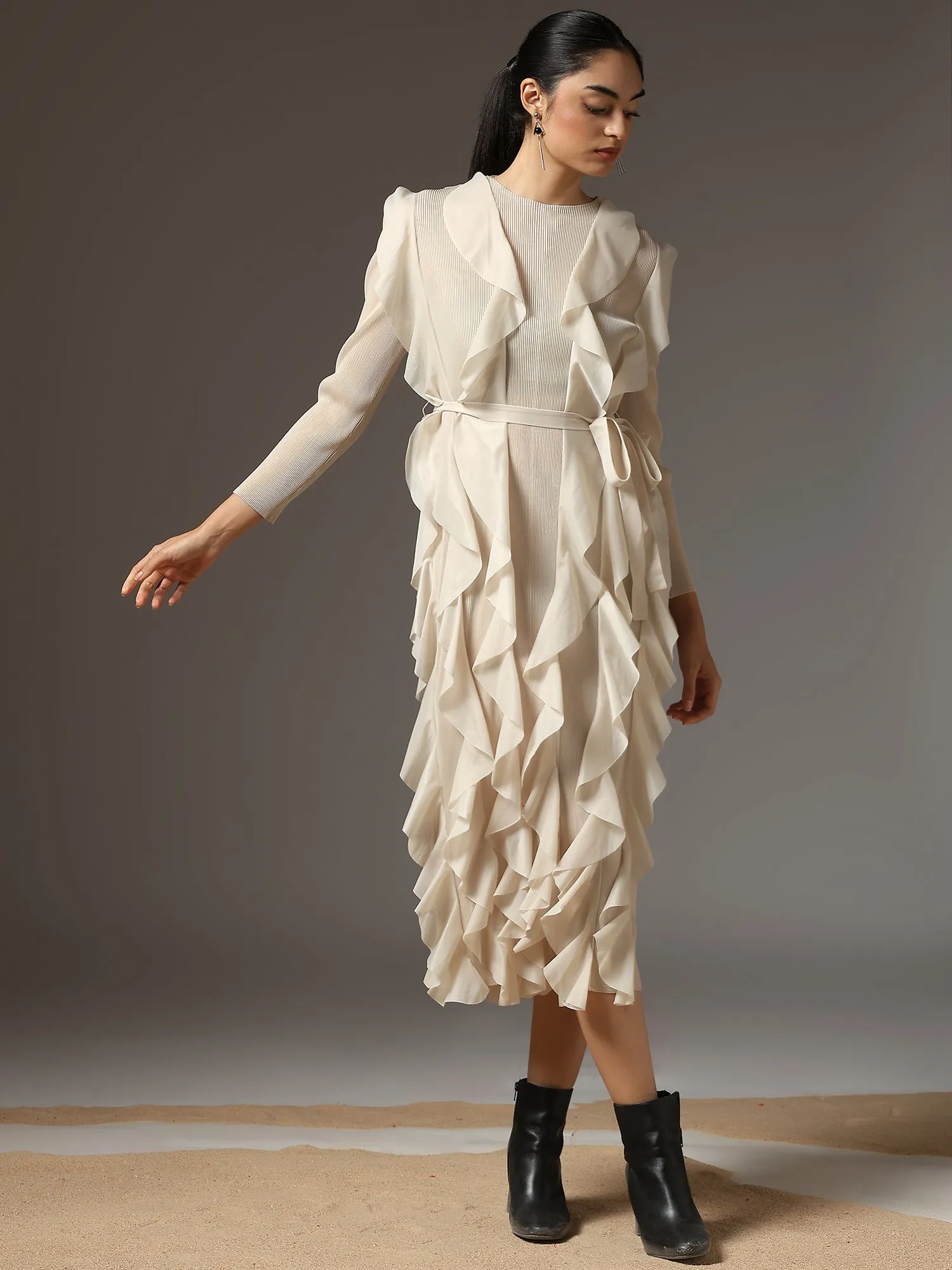 Cascade Ruffle Dress