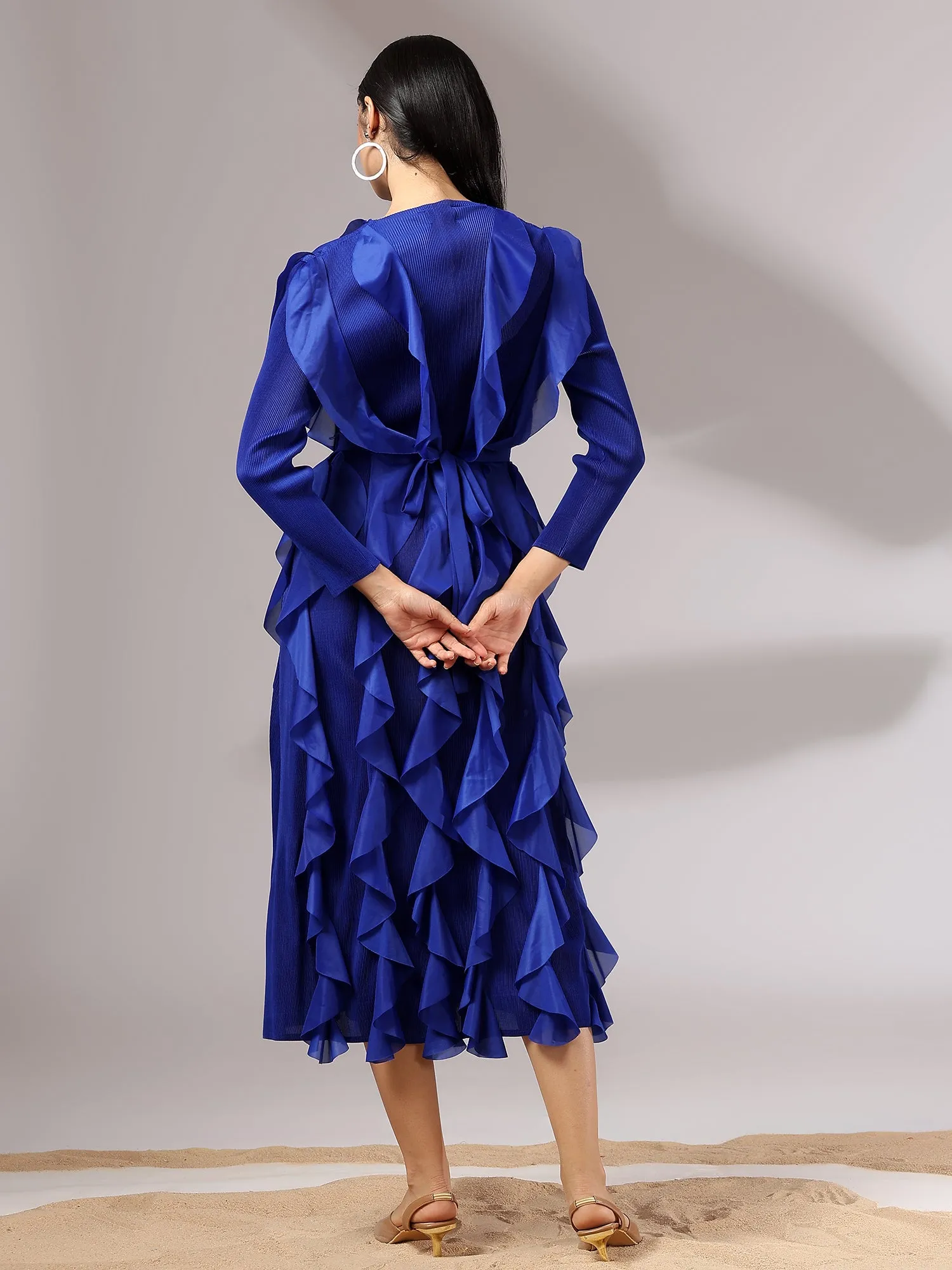 Cascade Ruffle Dress