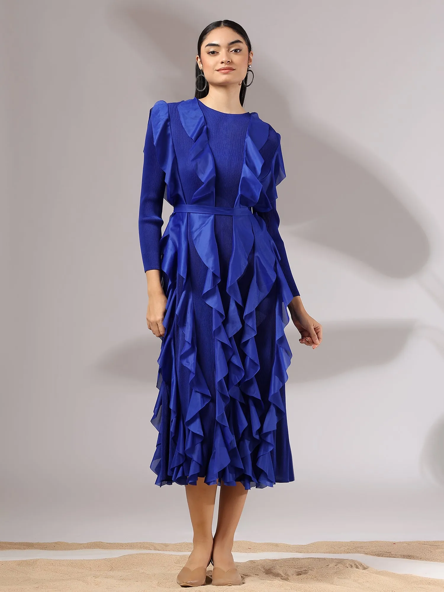 Cascade Ruffle Dress
