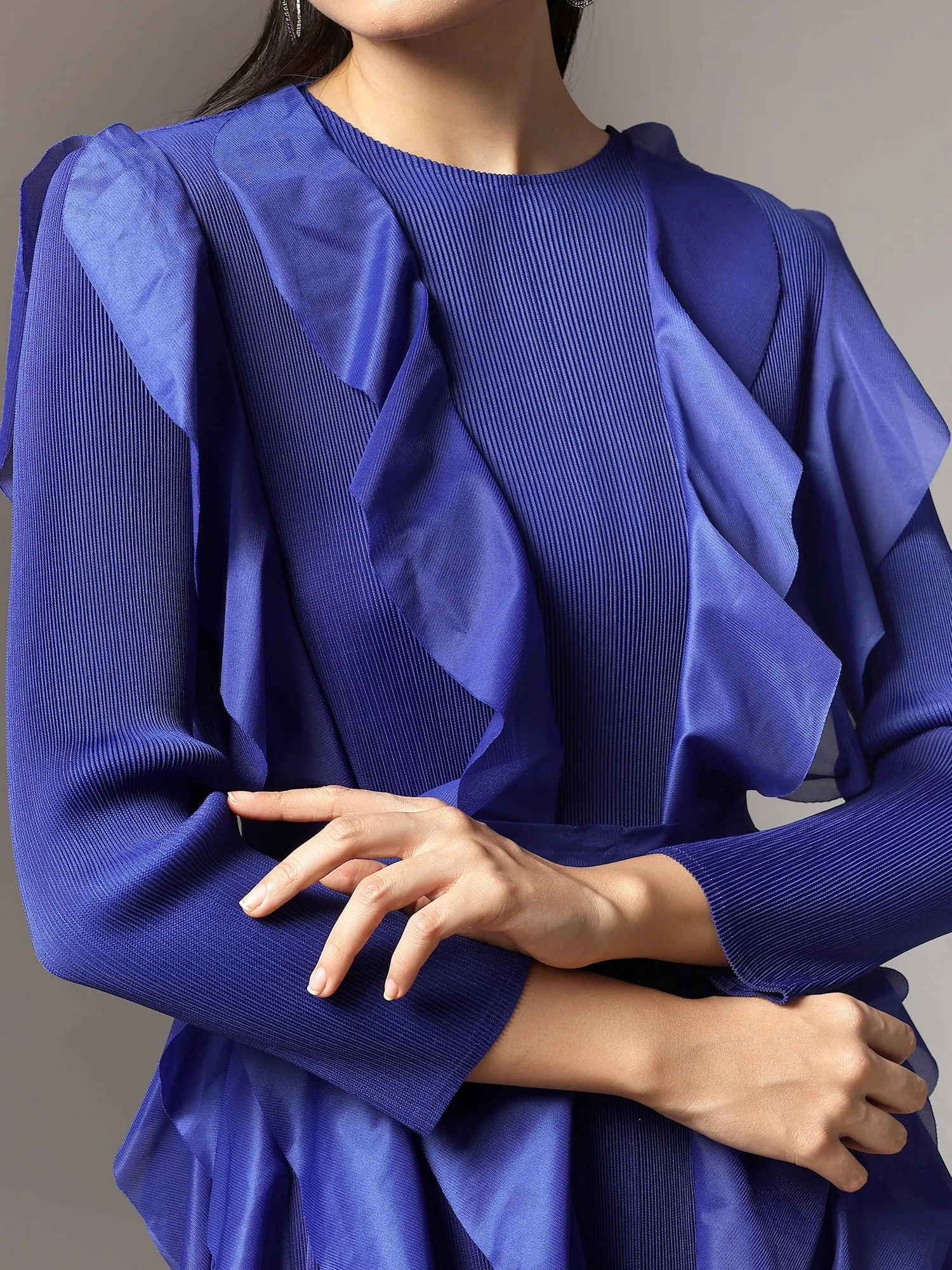 Cascade Ruffle Dress
