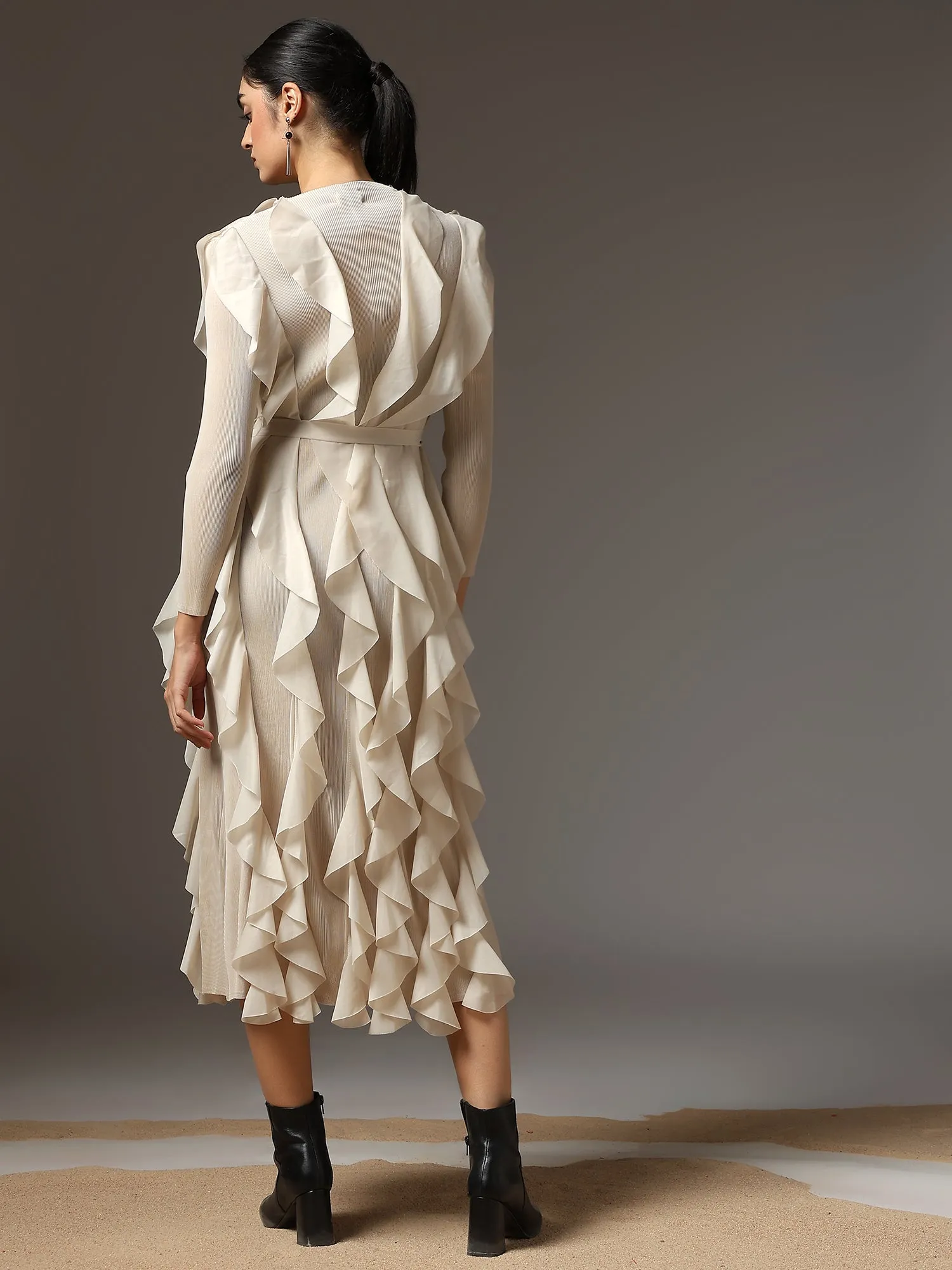 Cascade Ruffle Dress