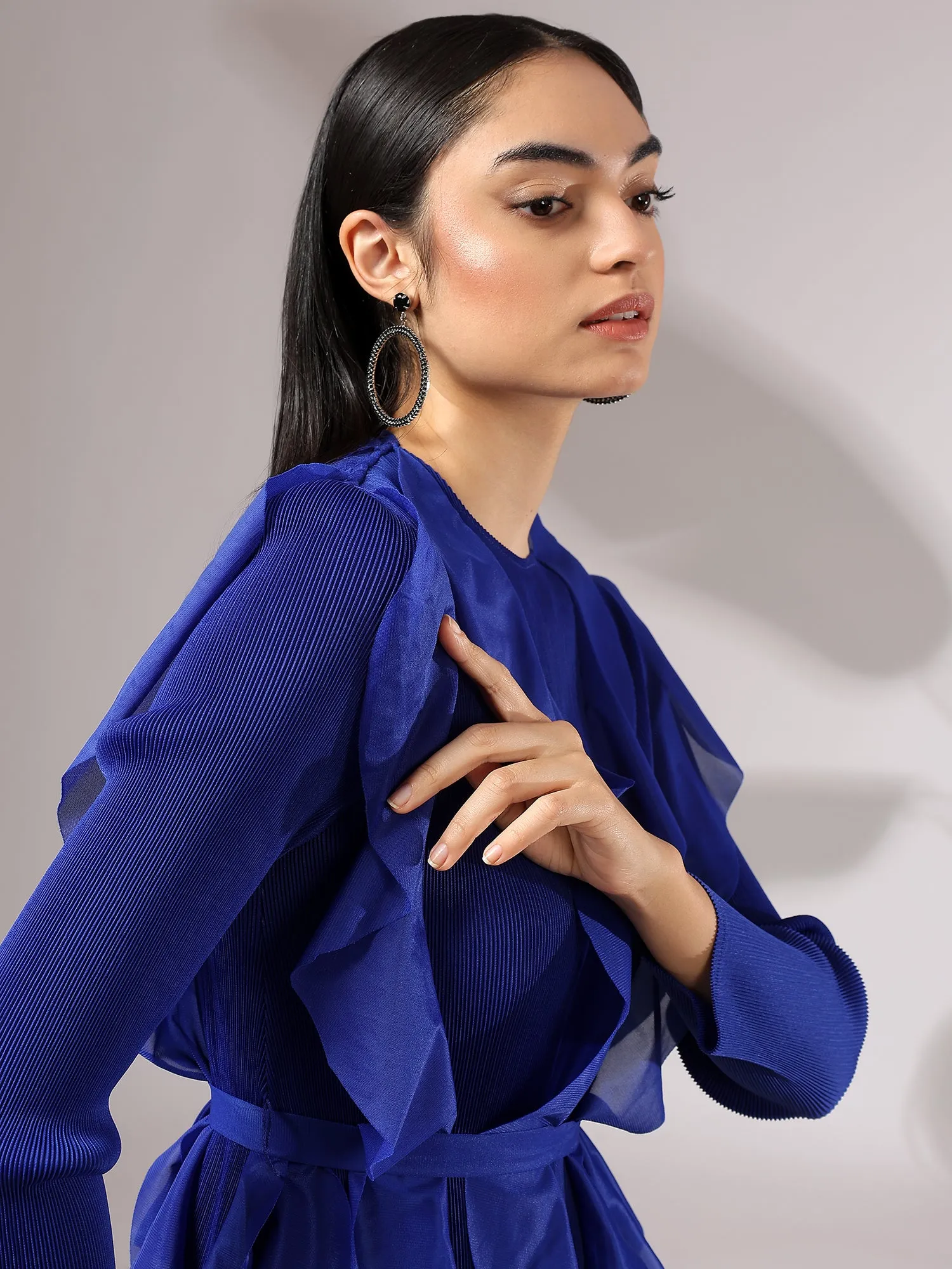 Cascade Ruffle Dress