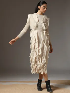 Cascade Ruffle Dress
