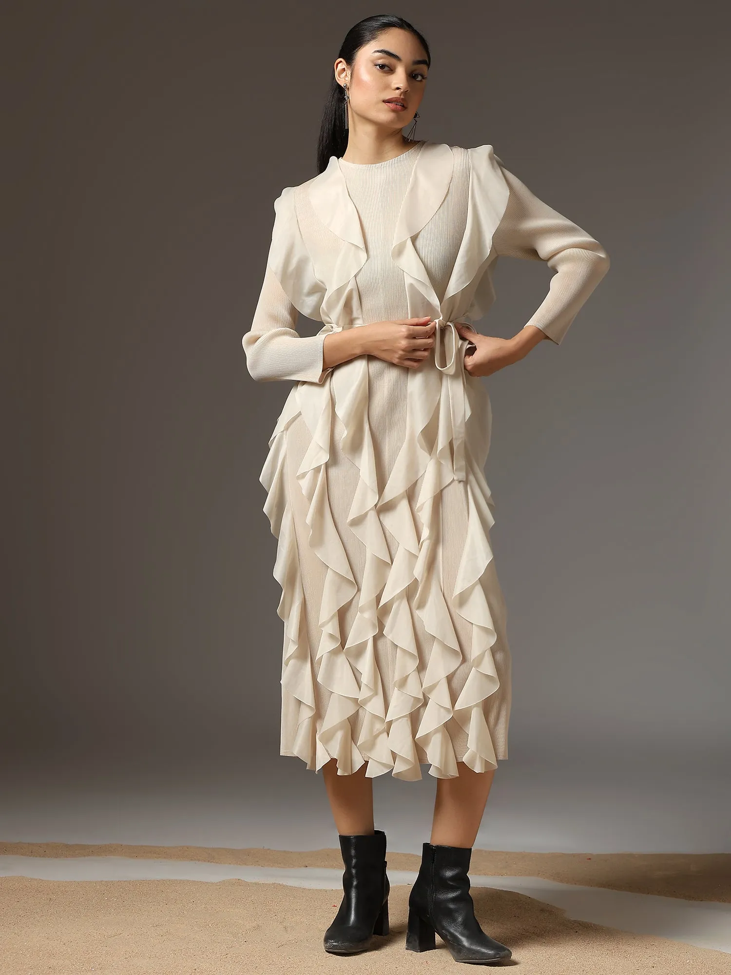 Cascade Ruffle Dress