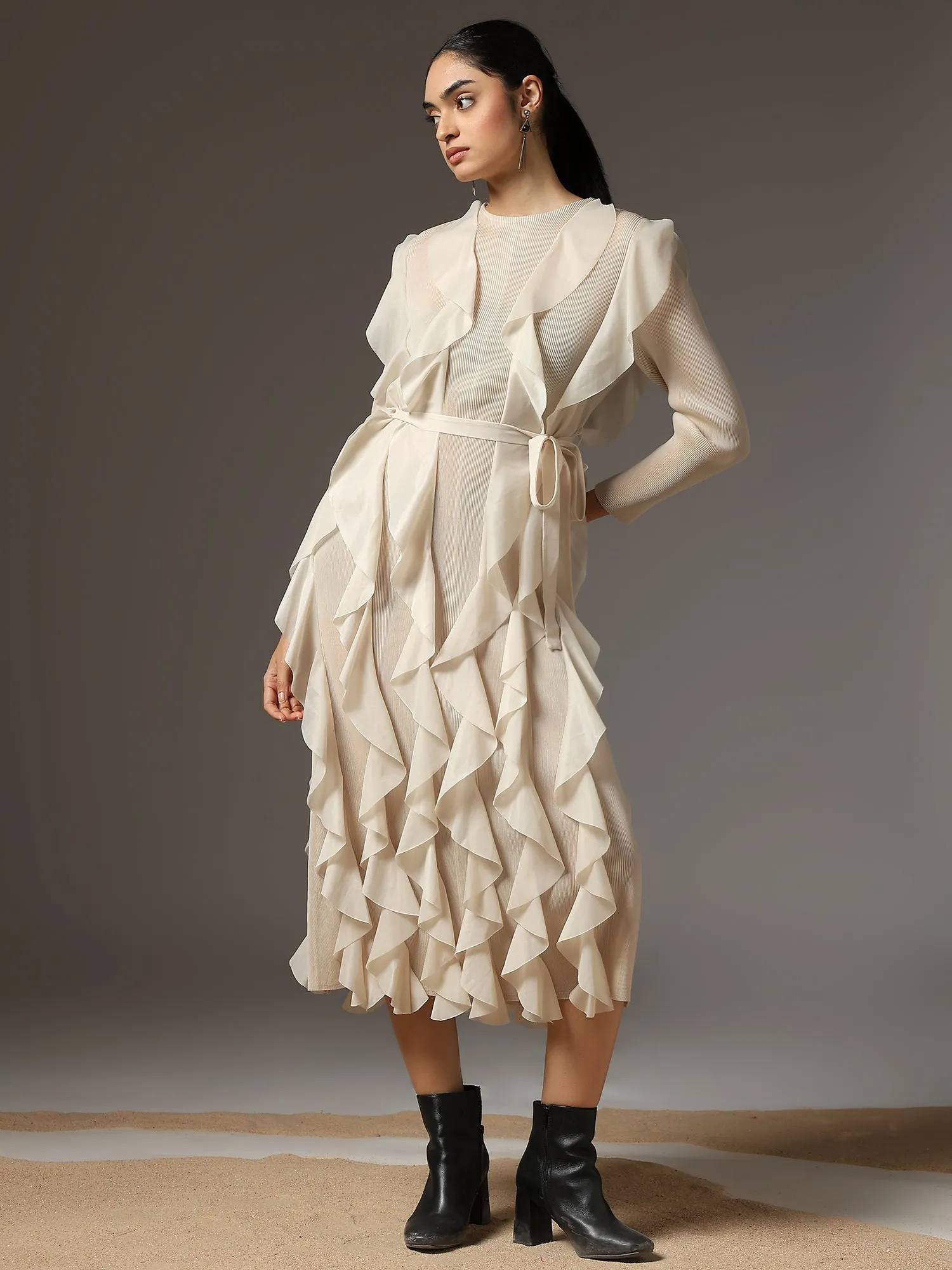 Cascade Ruffle Dress