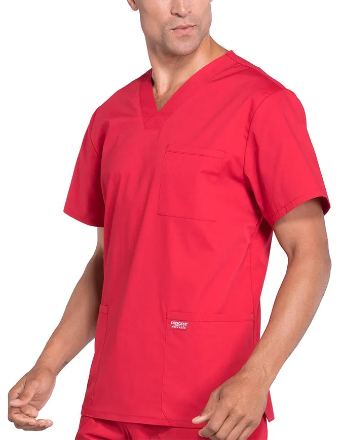 Cherokee Workwear Professionals Men's V-Neck Basic Top