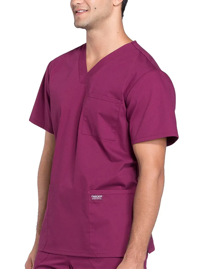Cherokee Workwear Professionals Men's V-Neck Basic Top