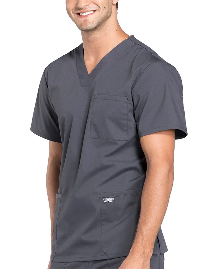 Cherokee Workwear Professionals Men's V-Neck Basic Top