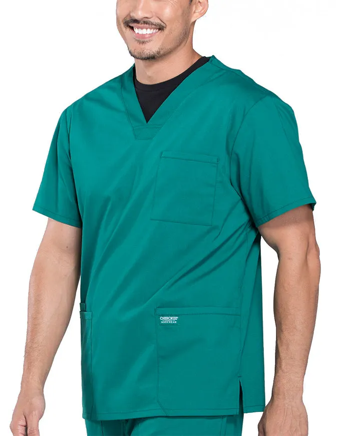 Cherokee Workwear Professionals Men's V-Neck Basic Top
