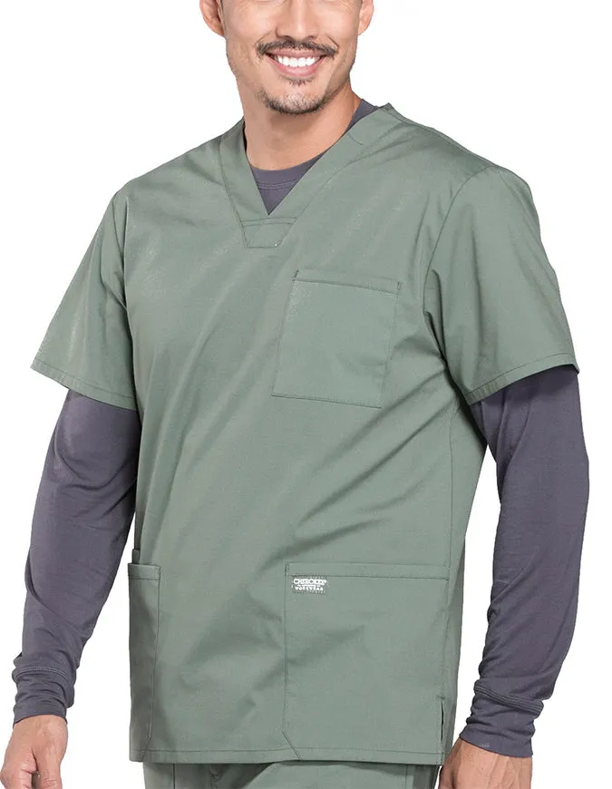 Cherokee Workwear Professionals Men's V-Neck Basic Top