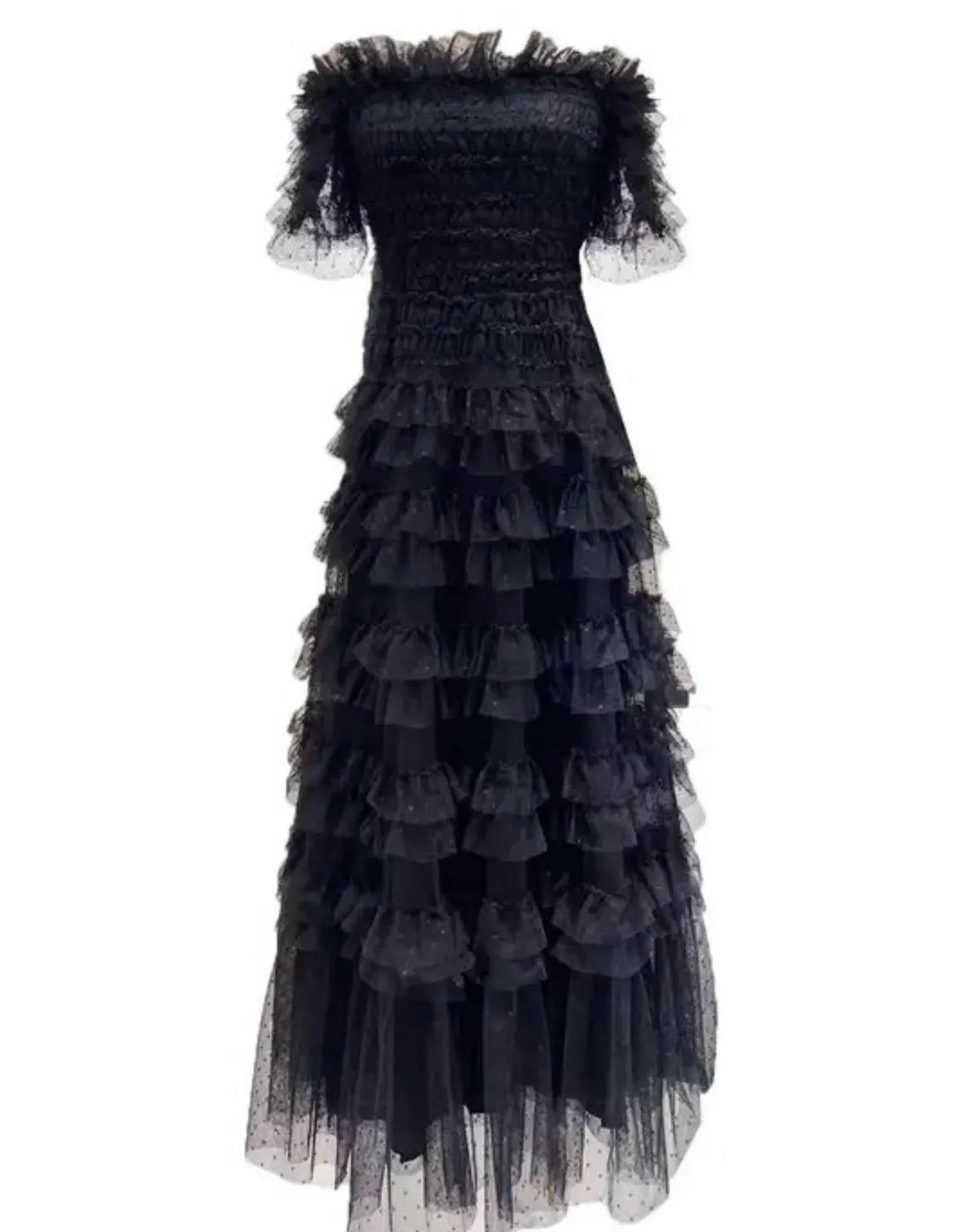 Beautiful Chiffon Tiered Ruffle Dress