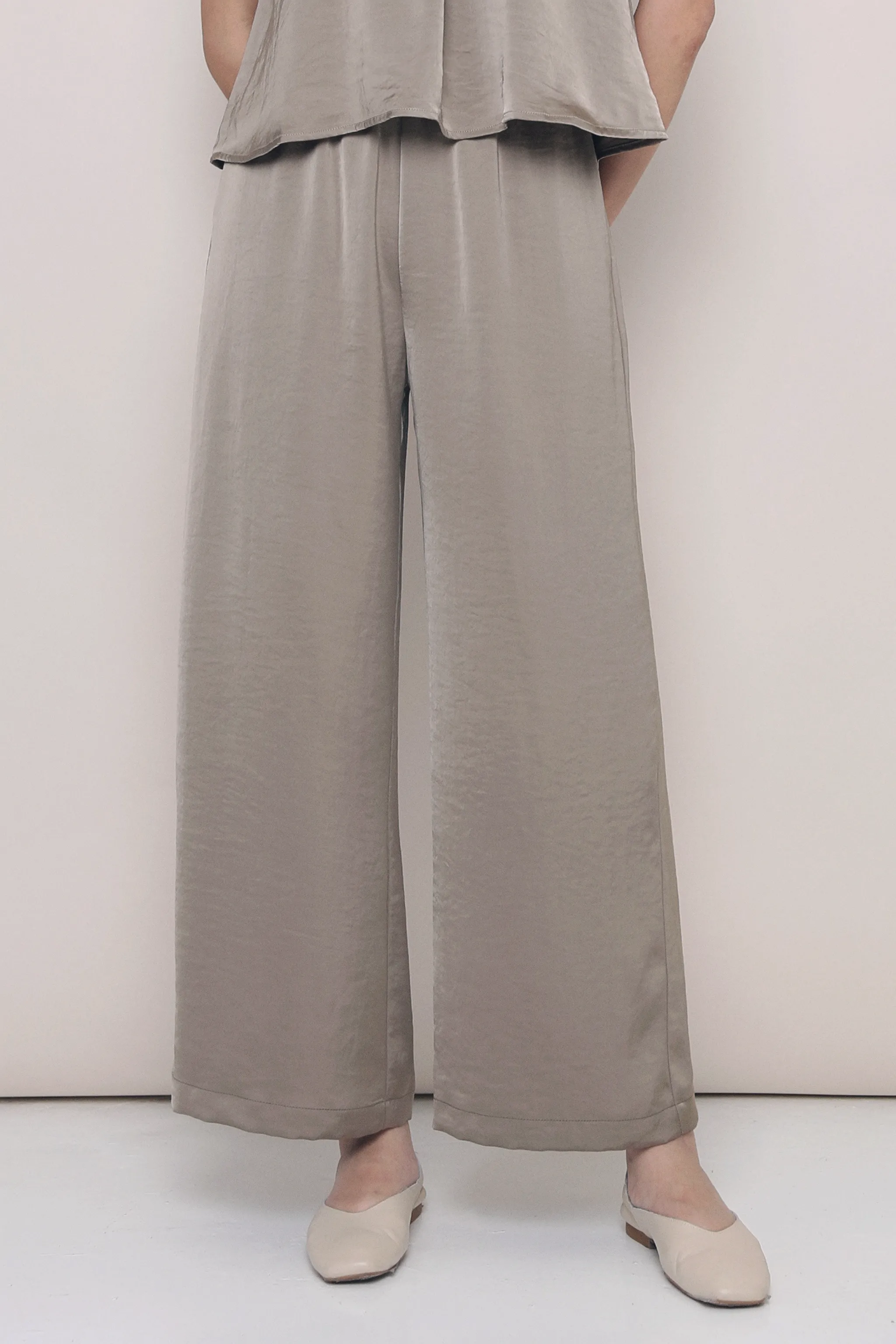 Daydreamer Wide Leg Pants Taupe
