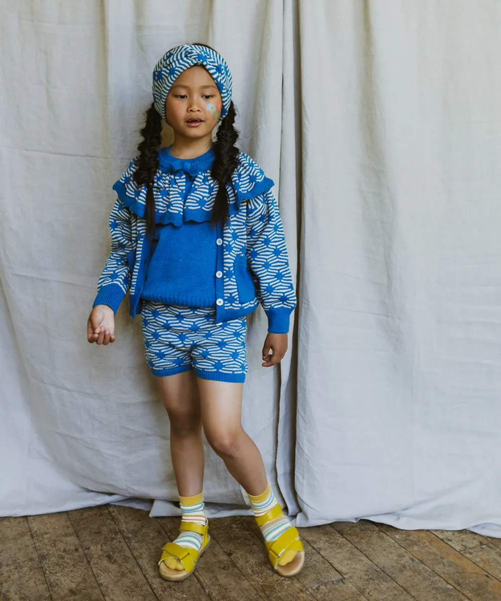 Diamond Cardigan - Cerulean Blue