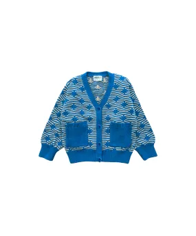 Diamond Cardigan - Cerulean Blue
