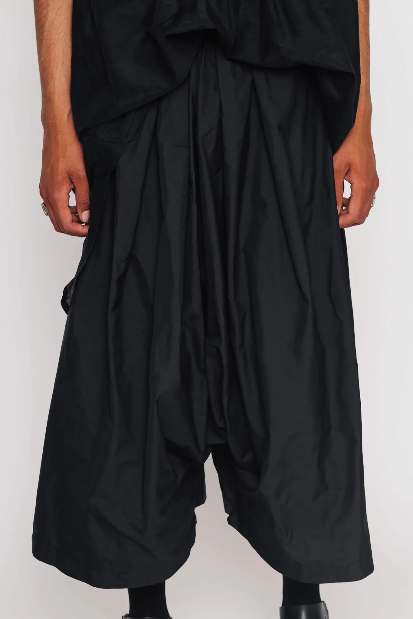 Stylish Black Drop Crotch Culottes for Effortless Chic Comfort
