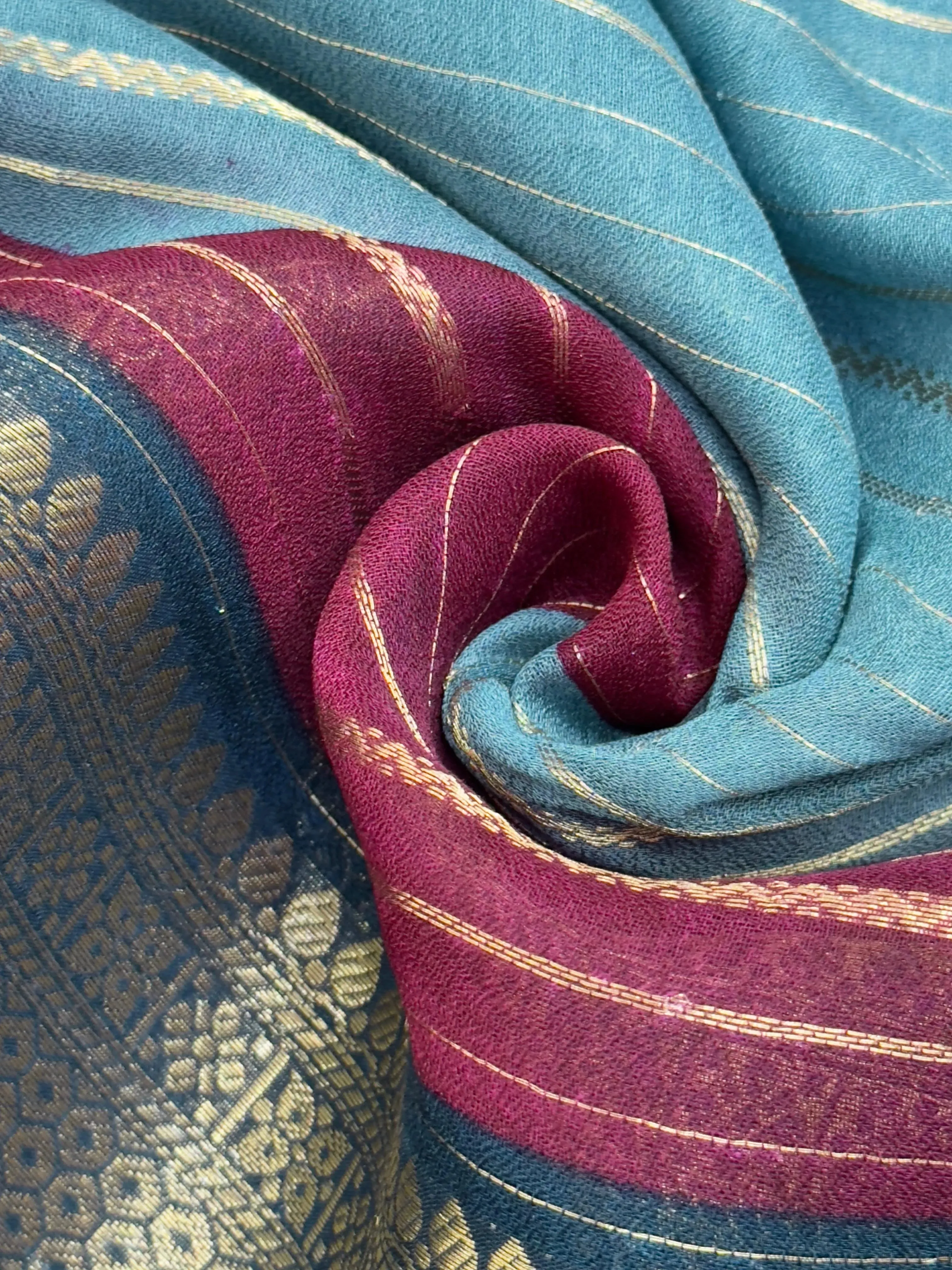Elegant Chiffon Semi Banarasi Saree – Ideal for Both Festive and Regular Wear