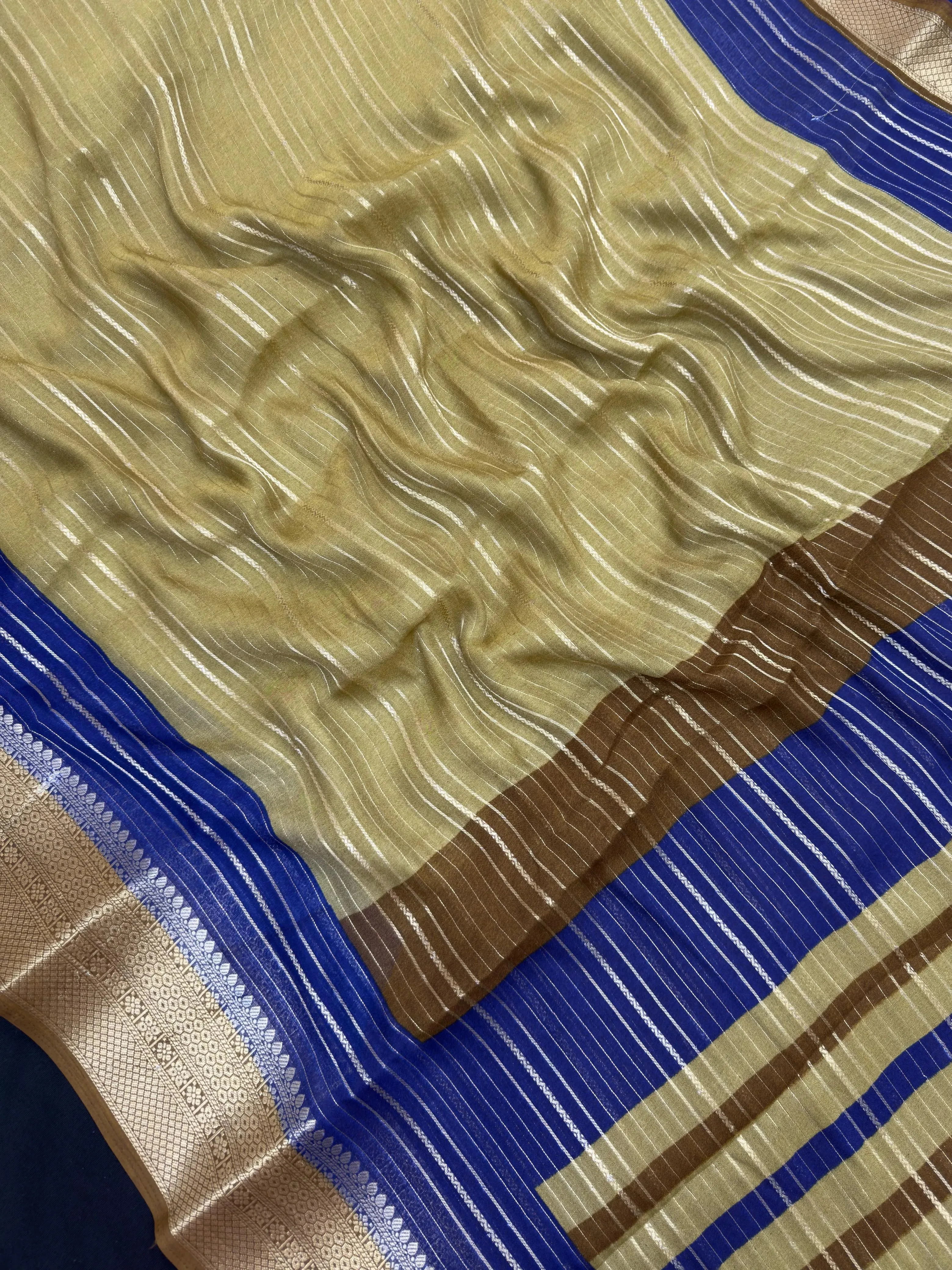 Elegant Chiffon Semi Banarasi Saree – Ideal for Both Festive and Regular Wear