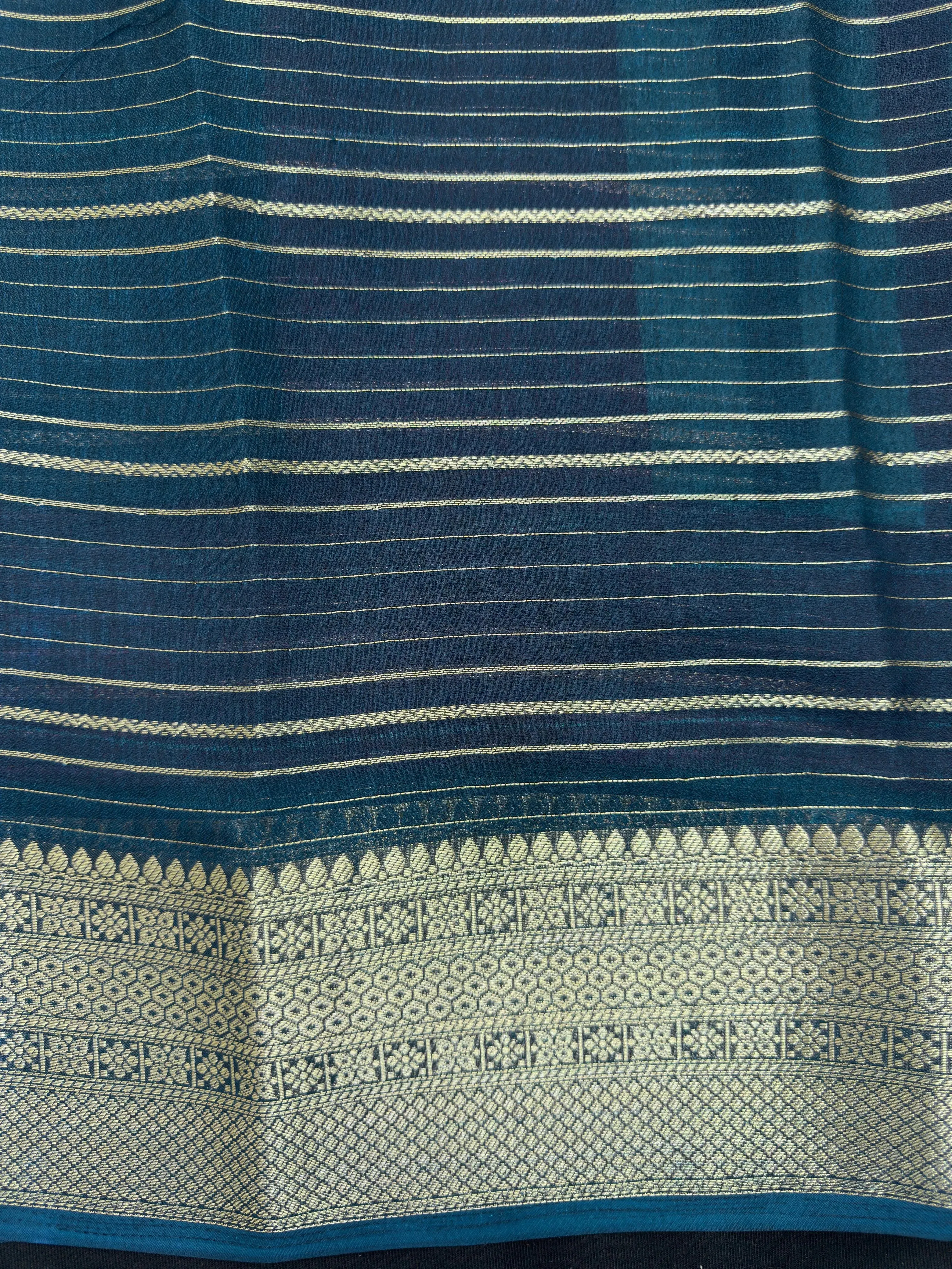 Elegant Chiffon Semi Banarasi Saree – Ideal for Both Festive and Regular Wear