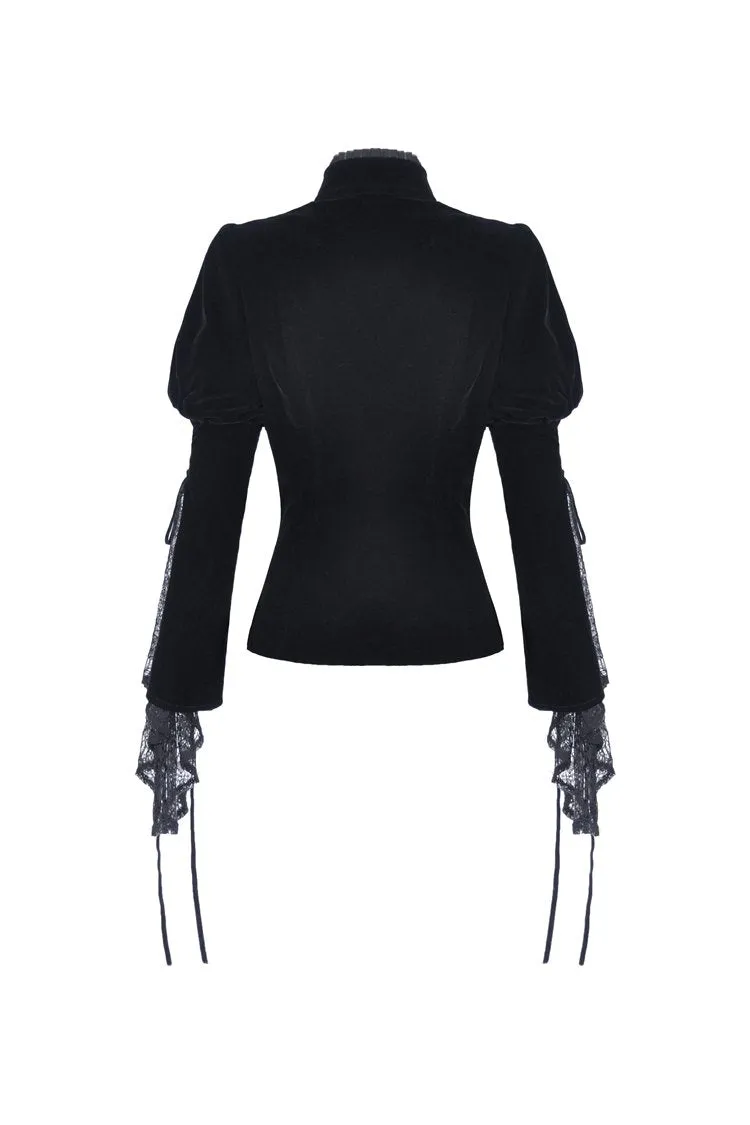 Elegant gothic velvet and lace jacket JW189