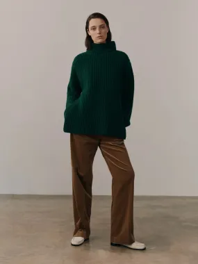 Fauve Funnel Neck in Green by Begg x Co