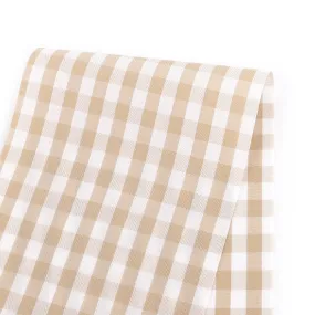 Gingham Cotton Shirting - Crema