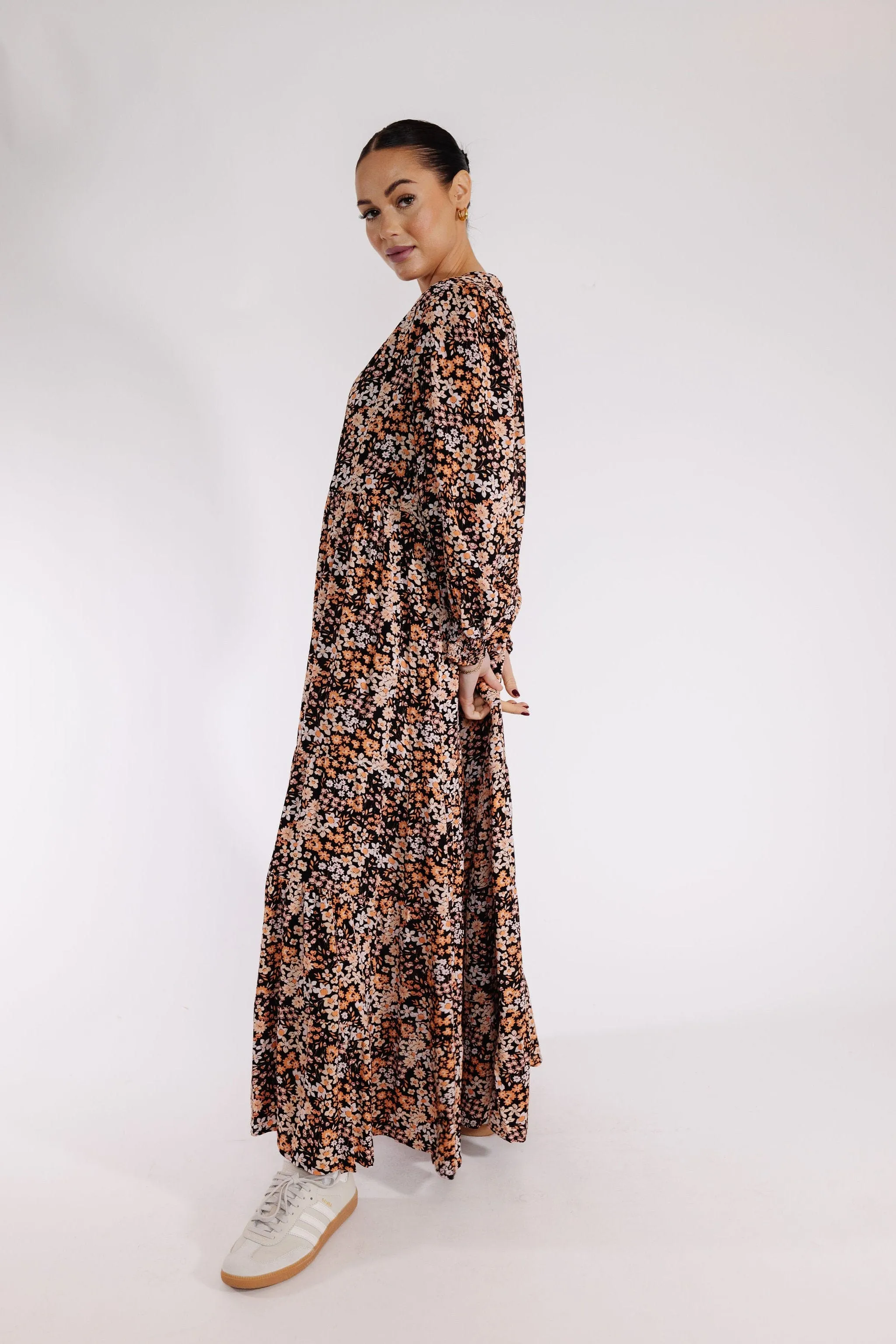 Glenn Dress in Black Multi