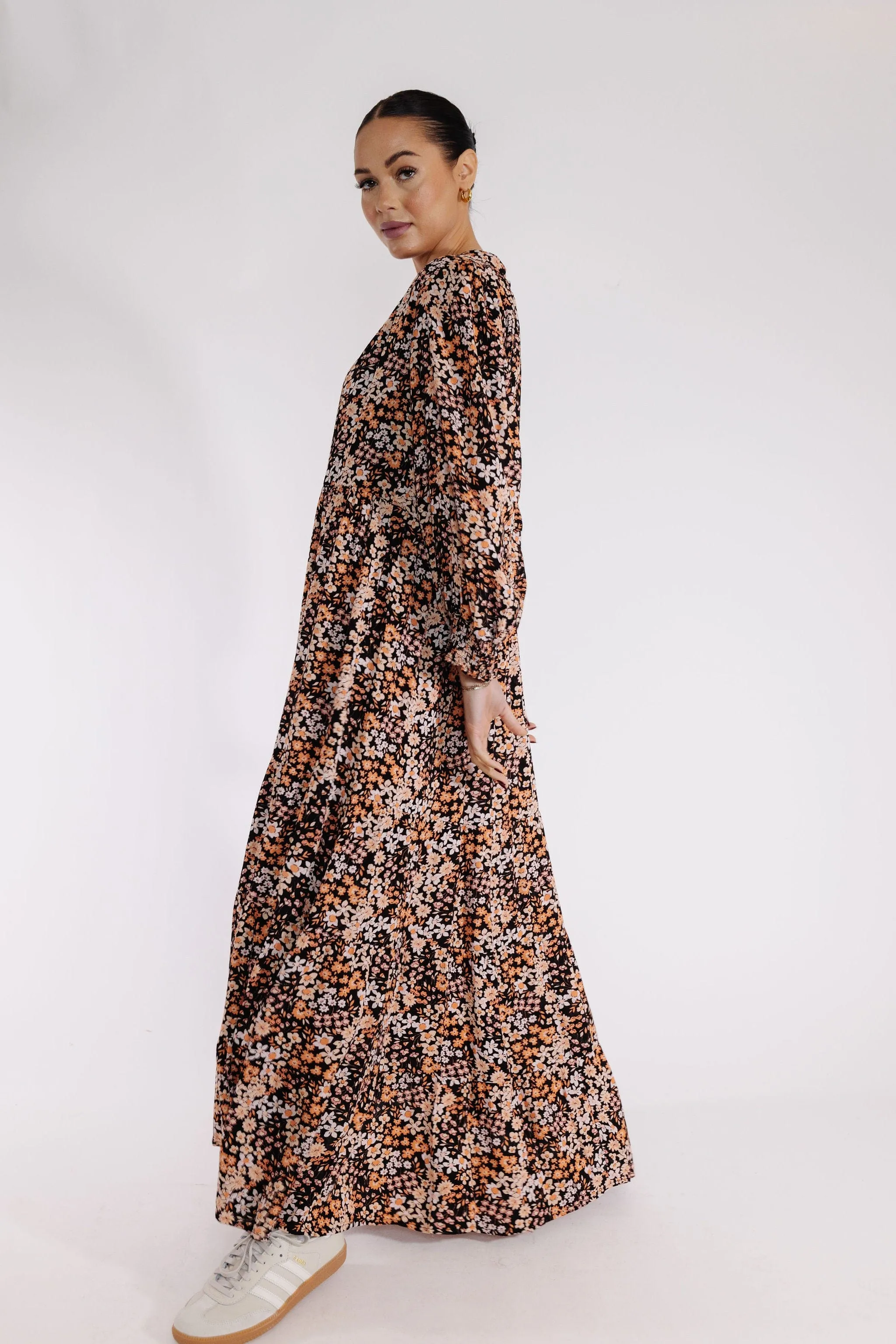 Glenn Dress in Black Multi