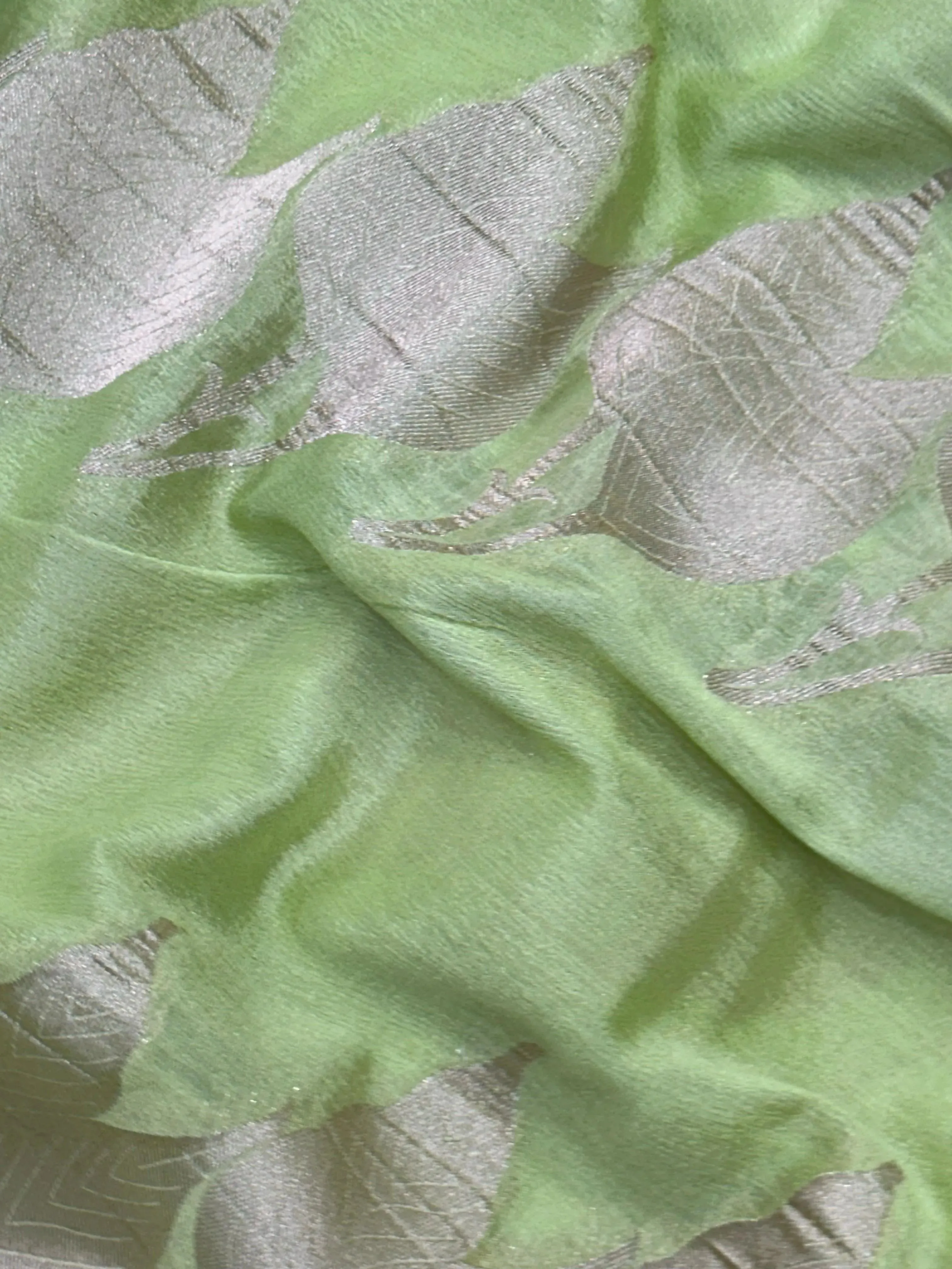 Graceful Chiffon Semi Banarasi Saree – Ideal for Special Occasions